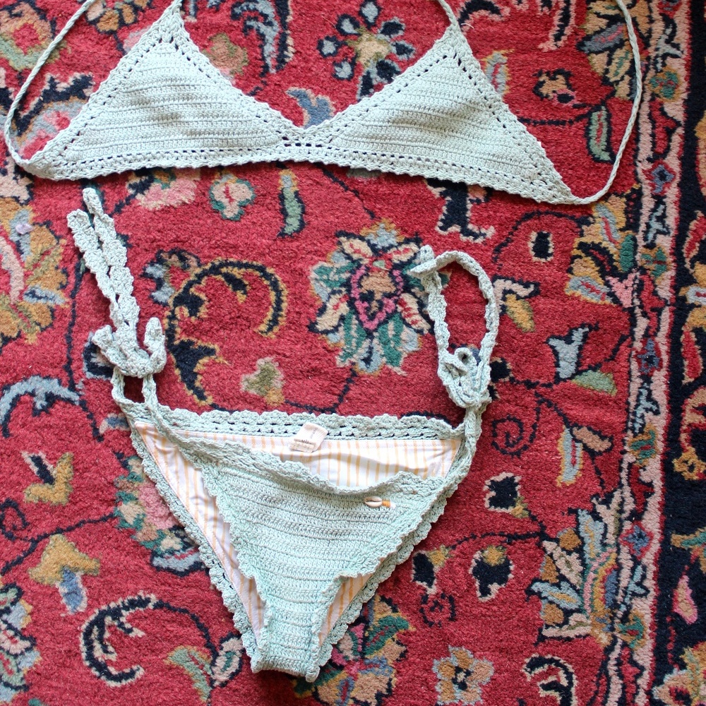 She Made Me Mint Crochet Bikini